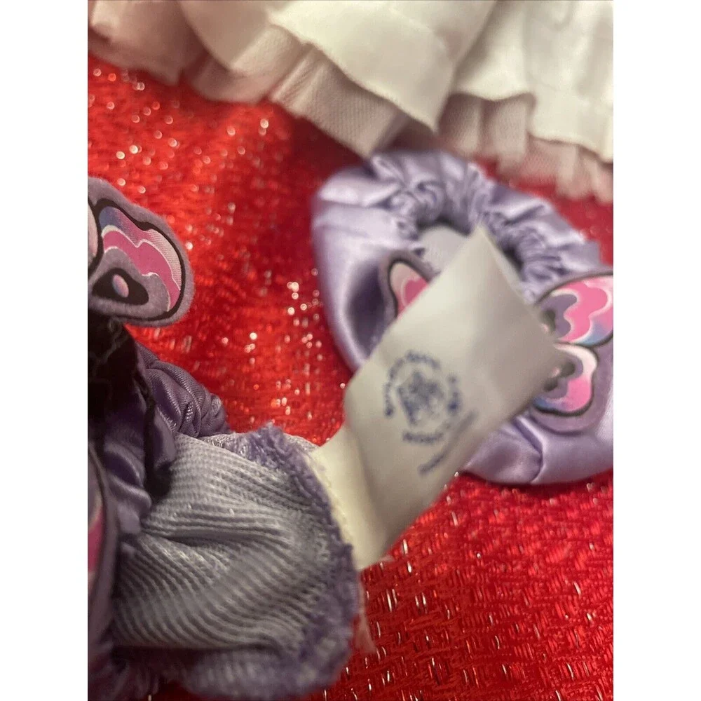 Build A Bear Workshop- Pink Lavender White Tulle Sparkle dress  Butterfly Shoes